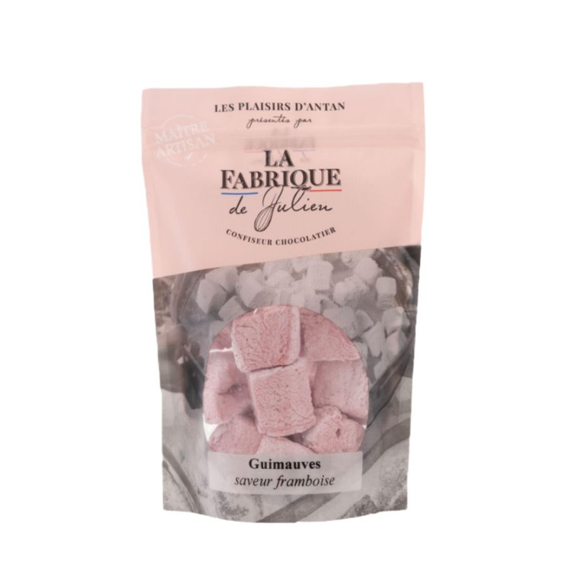 GUIMAUVES ARTISANALES SAVEUR FRAMBOISE - 120 G - LA FABRIQUE DE JULIEN