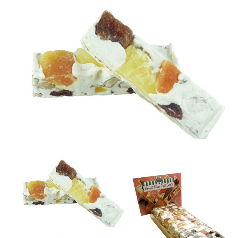 BARRE NOUGAT TENDRE FRUITS CONFITS 50G